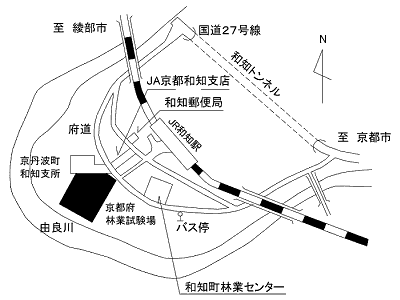 林業試験場の地図