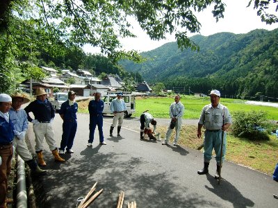 作業手順をしっかり聞きます